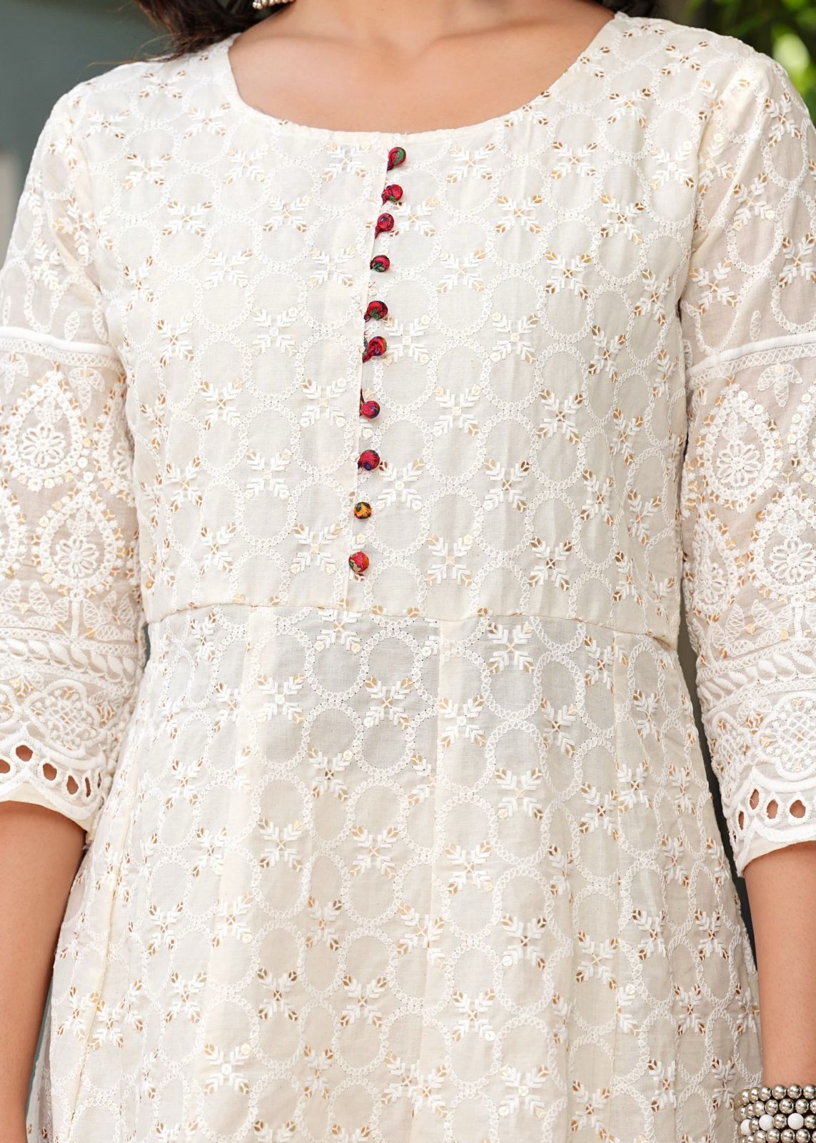 Summer Classic Chikankari Anarkali Set
